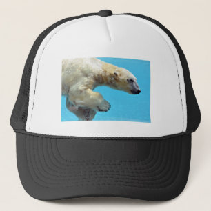 Gorra De Camionero Oso polar nadando bajo el agua