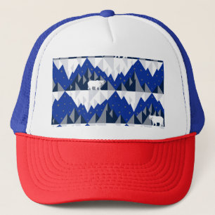 Gorra De Camionero Oso Polar sobre el patrón Iceberg sin Marea.