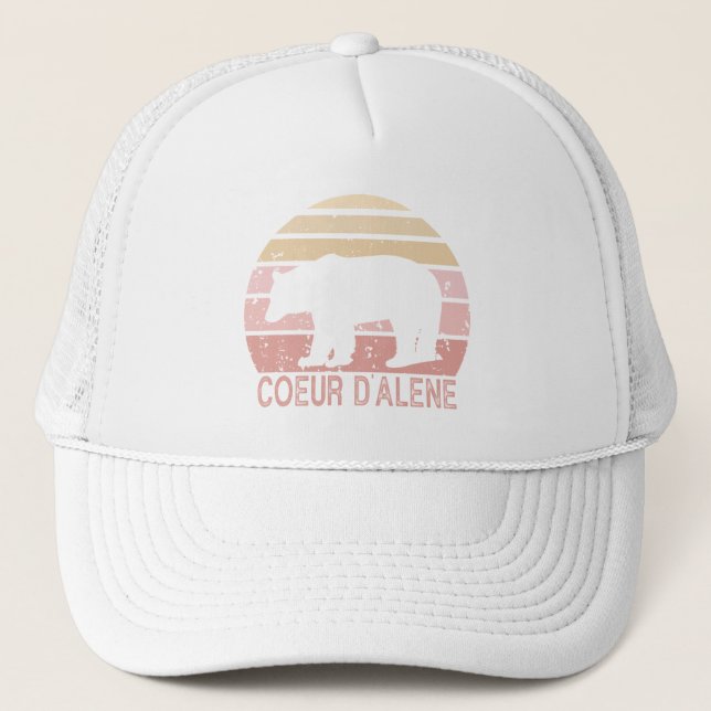 Gorra De Camionero Oso Retro Coeur d'Alene Idaho (Anverso)