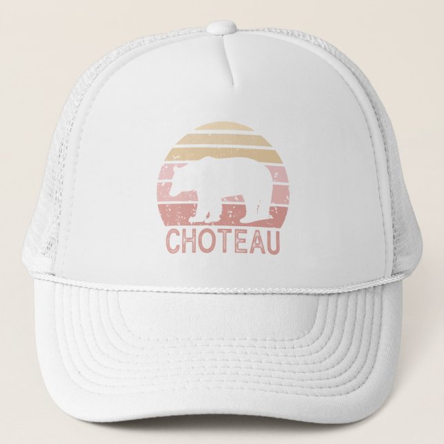 Gorra De Camionero Oso retro de Choteau Montana (Anverso)