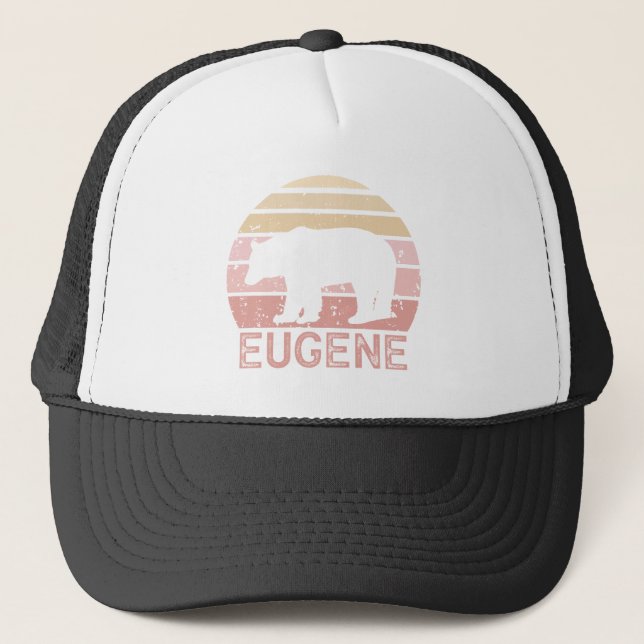 Gorra De Camionero Oso Retro de Eugene Oregon (Anverso)