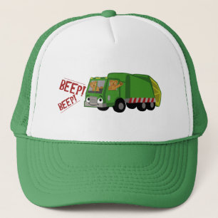 Gorra De Camionero Osos conduciendo un camión de basura
