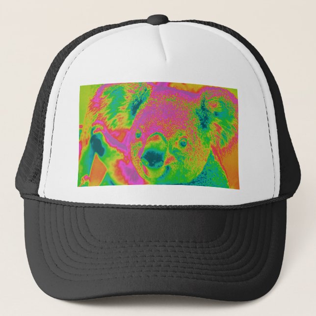 Gorra De Camionero osos de koala fluorescente (Anverso)