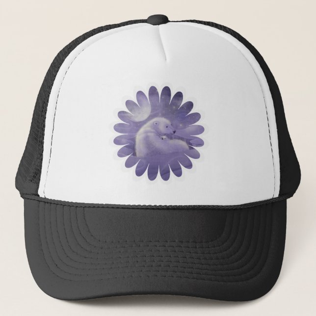 Gorra De Camionero Osos Polares Suave Invierno (Anverso)