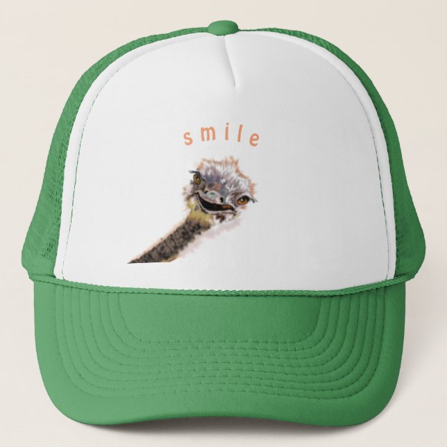 Gorra De Camionero Ostrich feliz (Anverso)