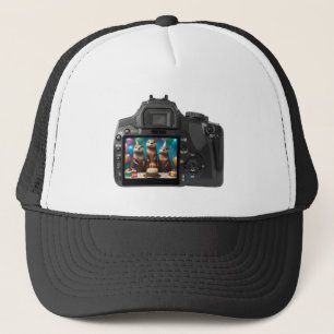 Gorra De Camionero Otter Birday Party In Viewfinder In Camera,