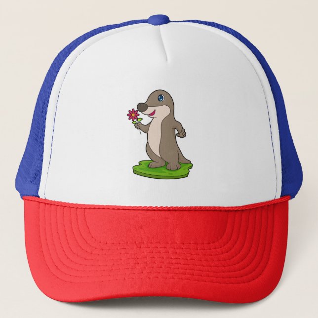 Gorra De Camionero Otter con flor (Anverso)