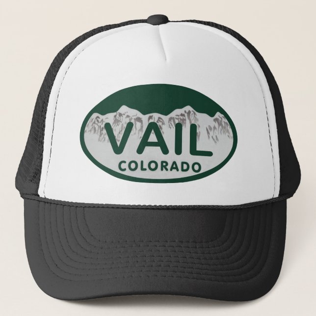 Gorra De Camionero Óvalo de la licencia de Vail (Anverso)