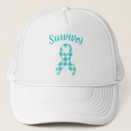 Gorra De Camionero Ovarian Cancer Awareness Teal Ribbon Survivor
