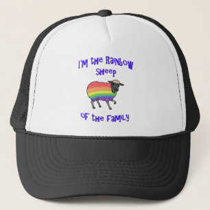 Gorra De Camionero Oveja arcoiris de la familia