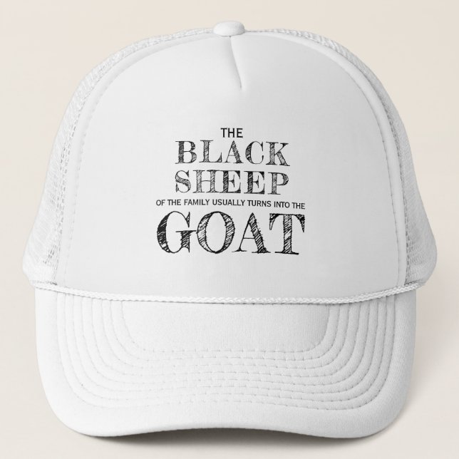 Gorra De Camionero Oveja Negra De La Familia Diciendo Caca Graciosa (Anverso)