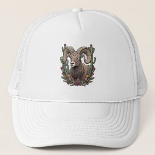 Gorra De Camionero Ovejas de Cuerno Grande de Colorado y Cactus Copa 