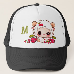 Gorra De Camionero Ovejas y cerezas de Kawaii - cones monograma