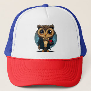 Gorra De Camionero Owl Groom in Love: Perfect El día de San Valentín 