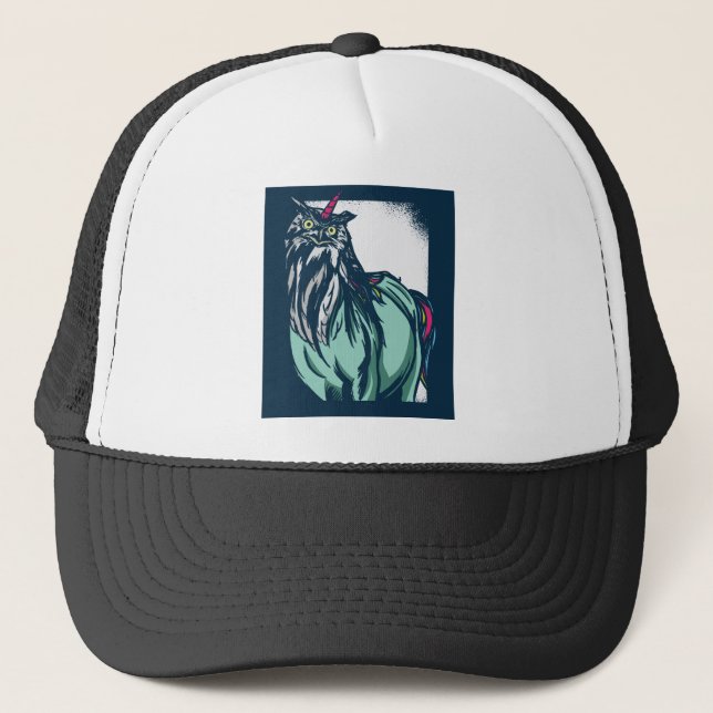 Gorra De Camionero Owl Unicorn (Anverso)