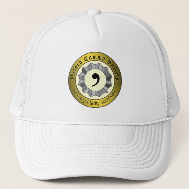 Gorra De Camionero Oxford Comma Society (Anverso)