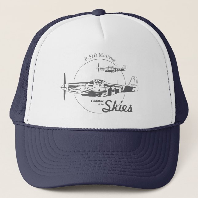 Gorra De Camionero P-51D Mustang "Cadillac of the Skies" cap (Anverso)