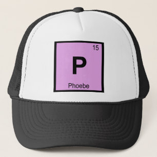Gorra De Camionero P - Química del Titán Febe Símbolo de la Tabla Per