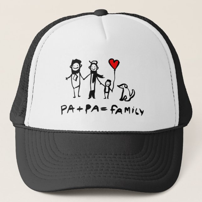 Gorra De Camionero Pa + Pa = Familia (Anverso)