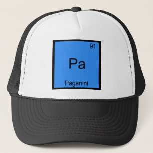 Gorra De Camionero Pa - Paganini Camiseta de símbolo de elemento de q