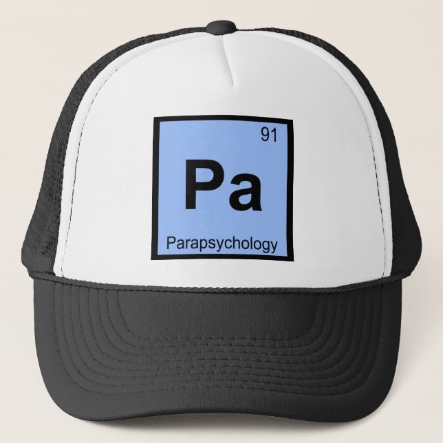 Gorra De Camionero Pa - Tabla periódica de química parapsicológica (Anverso)