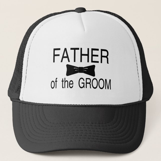 Gorra De Camionero Padre del novio Bowtie (Anverso)