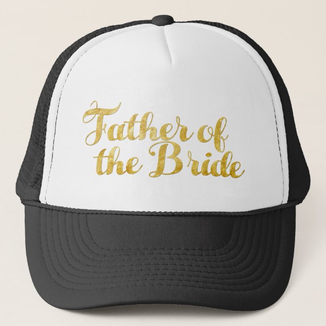 Gorra De Camionero Padre del oro de la novia (Anverso)