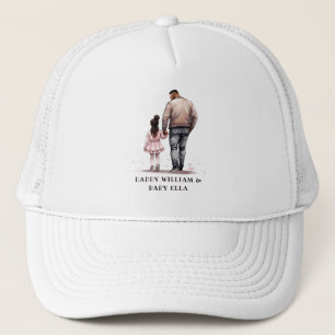 Gorra De Camionero Padre e hija negros personalizados (2)
