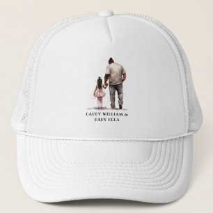 Gorra De Camionero Padre e hija negros personalizados (3)