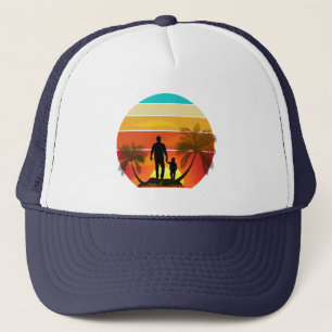 Gorra De Camionero Padre e hijo idea de regalo familiar puesta de sol