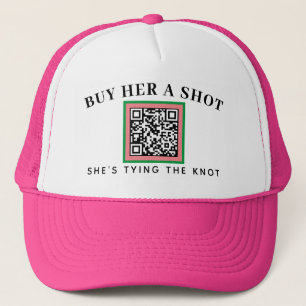 Gorra De Camionero Pago QR de Fiesta de Despedida de Soltera Rosa y V