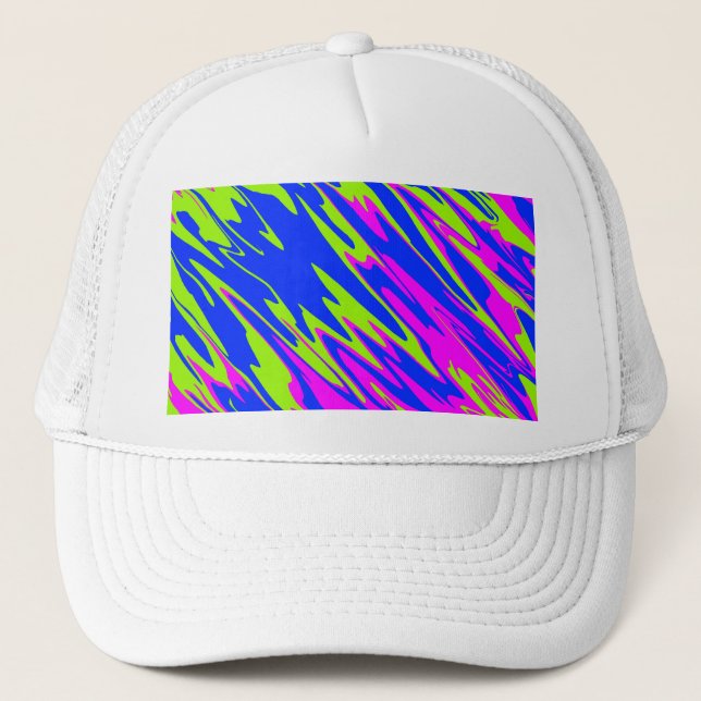 Gorra De Camionero Paint Lime Azul rosa (Anverso)