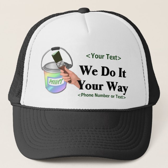 Gorra De Camionero Paint Your Way - Personalizar (Anverso)