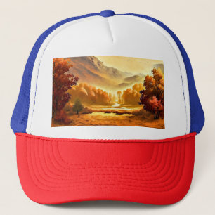 Gorra De Camionero Paintaje paisajístico de otoño-68754