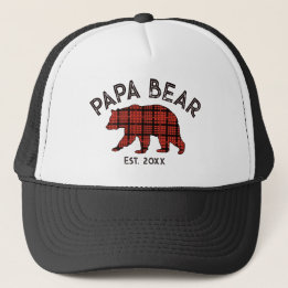 Gorra De Camionero País Cuadros Papá Oso Padre Año Establecido