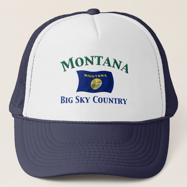 Gorra De Camionero País grande del cielo de Montana (Anverso)
