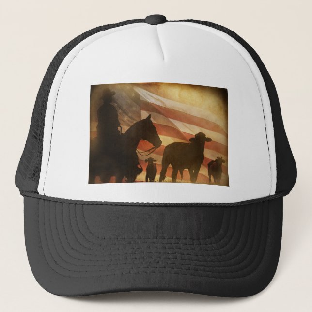 Gorra De Camionero País Vaquero de Occidente de mal estado (Anverso)