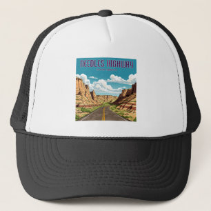 Gorra De Camionero Paisaje de la autopista Needles Dakota del Sur