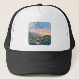 Gorra De Camionero Paisaje de las montañas Ojai California Topa Topa