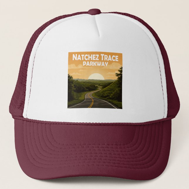 Gorra De Camionero Paisaje de Natchez Trace Parkway Mississippi (Anverso)