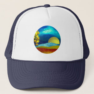 Gorra De Camionero Paisaje del cielo líquido