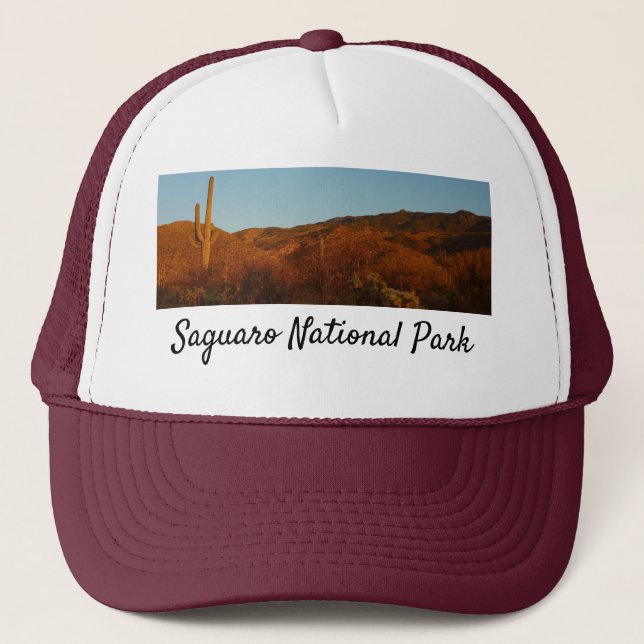 Gorra De Camionero Paisaje del desierto de Saguaro Sunset I Arizona (Anverso)