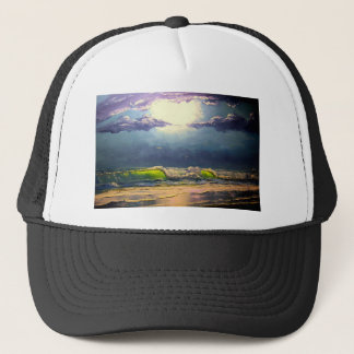 Gorra De Camionero Paisaje marino iluminado por la luna
