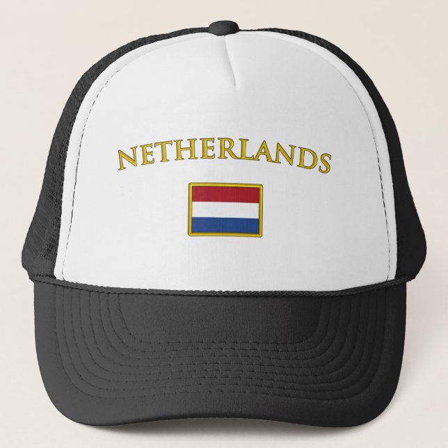 Gorra De Camionero Países Bajos de oro (Anverso)