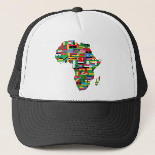 Gorra De Camionero Países del continente africano: Mapa de bandera de