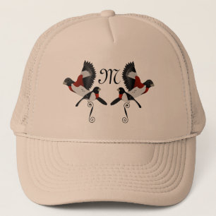 Gorra De Camionero Pájaro cardenal Rosa Grosbeak