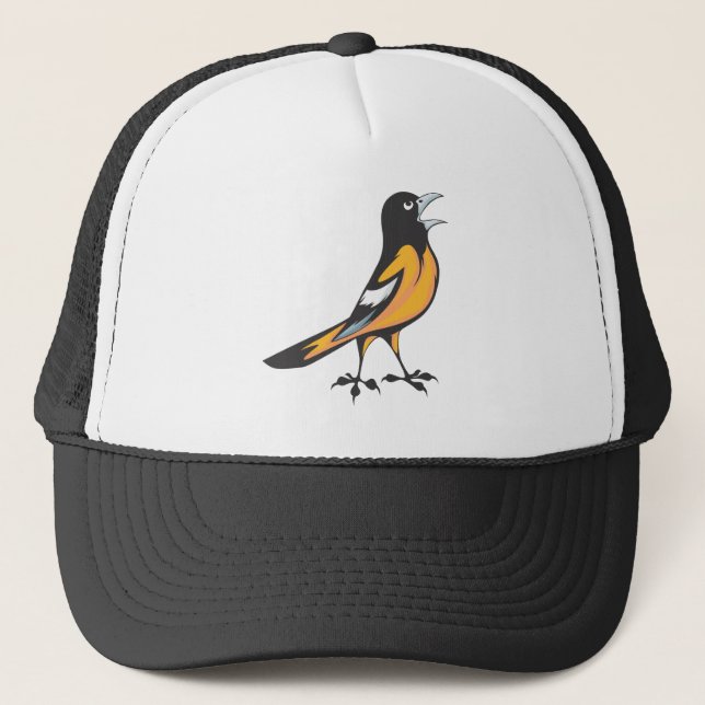 Gorra De Camionero Pájaro de Baltimore Oriole (Anverso)