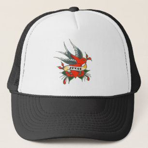 Gorra De Camionero Pájaro del tatuaje de Amore