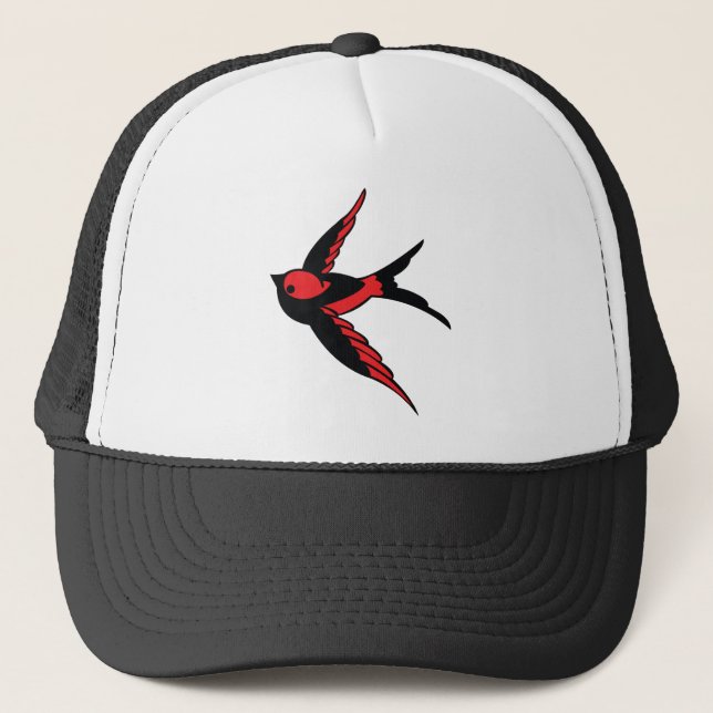 Gorra De Camionero Pájaro del trago (Anverso)