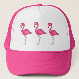 Gorra De Camionero Pájaro Flamingo Flamingos Tropical Rosa Caliente